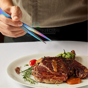 Pinzas de Chef de Alta Calidad con Acabado Liso, Punta Fina, Agarre Preciso, Accesorio para Emplatar, Servir y Preparar Alimentos - Product Image 6