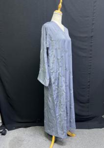 Nouvelle Abaya Traditionnelle Islamique Turque pour Femme, Modèle 2026, Magnifique, Respirante, en Polyester, à Motifs Floraux, Longueur Ras du Sol, Idéale pour Mariage - Product Image 6
