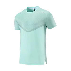Fabricant de vêtements de sport personnalisés, t-shirt de compression pour la remise en forme, polyester et élasthanne, évacuation de l'humidité, étiquette privée, en gros - Product Image 6