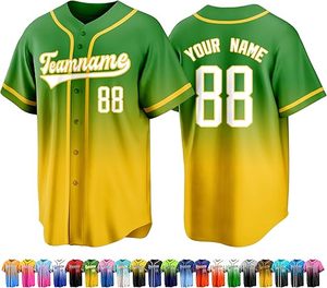 Proveedor de Uniformes de Béisbol con Jersey de Béisbol Personalizable con Impresión Digital Transpirable de Poliéster/Algodón, Logotipo Frontal de Secado Rápido - Product Image 3