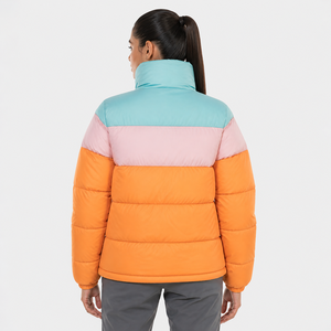 Veste d'hiver matelassée à contraste multi-couleurs de haute qualité, manteau à capuche, dernière tendance, coupe-vent, imperméable, respirante, chauffante pour l'extérieur - Product Image 2