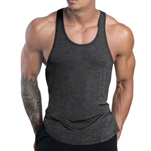 Men's Quick Dry Tank Top for Gym Fitness Casual Skinny <b>Stringer</b> Singlet <b>Vest</b> Solid Knitted Fabric Men's Casual Sleeveless Shirt - Product Image 1