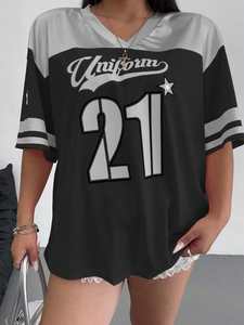 Camiseta Deportiva Unisex Oversize de Malla Estilo Fútbol 21, Camiseta Deportiva Urbana con Logo Personalizado, Top Atlético, Proveedor Mayorista EE. UU. - Product Image 2