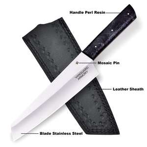 Couteau de chef professionnel fabriqué par un fabricant professionnel, en acier inoxydable, outil de cuisine et de maison, manche noir, 12 pouces - Product Image 2