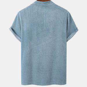 T-shirt pour homme au design minimaliste et tendance, vêtement décontracté de qualité supérieure, coupe classique, tenue quotidienne, 100% coton tricoté respirant - Product Image 2