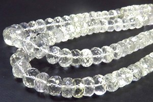 Perles de pierres précieuses en cristal naturel transparent de haute qualité, brin de 12 pouces, forme Rondelle, facettées, percées au centre, 6-7mm, Gemmes Valley Pendant - Product Image 5