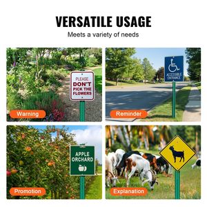 4Pack 6FT Green Heavy-Duty Steel U-Channel Sign <b>Post</b> <b>Fixed</b> Fence <b>Post</b> for Garden Courtyard Farm Traffic Traffic Warning - Product Image 6