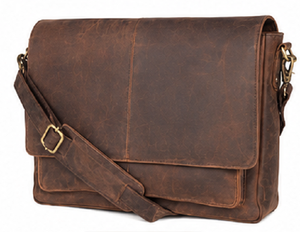 Bolso Mensajero de Cuero Genuino Vintage, Maletín para Portátil de Oficina, Bolso de Hombro para Viajes de Negocios para Hombre - Product Image 2