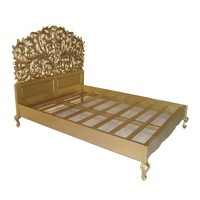 Lit en bois de qualité supérieure reproduction antique meubles de chambre à coucher lit sculpté à la main en bois massif doré meubles de maison de style français