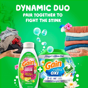 ผงซักฟอกแบบเม็ด Gain Flings Ultra Oxi สูตรเข้มข้น กลิ่น Waterfall Delight พร้อมคุณสมบัติป้องกันกลิ่น จำนวน 112 เม็ด - Product Image 6