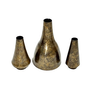 ชุดแจกันตั้งพื้นทำจากโลหะชุบนิกเกิลสำหรับตกแต่งบ้านทำจากเงินจำนวน3ชิ้น - Product Image 6