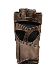 Guantes de entrenamiento de cuero de medio dedo con cierre de velcro en la muñeca para artes marciales, talla unisex para adultos - Product Image 2