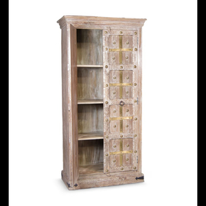Vintage Wooden <b>Wardrobe</b> Cabinet Solid Wood Storage Armoire Hinged Door Bedroom Living Room Furniture - Product Image 4