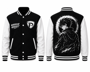 Dumela Custom Men's Windproof Varsity Bomber Jacket Embroidered Front Logo <b>Covered</b> <b>Button</b> Closure OEM Service Regular Fit - Product Image 1