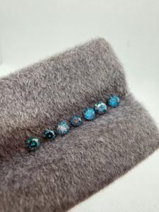 Diamants bleus naturels fantaisie 1-3 mm taille mêlée, taille brillant calibrée, pierres précieuses authentiques extraies de la terre, 50 carats, montre de luxe - Product Image 6