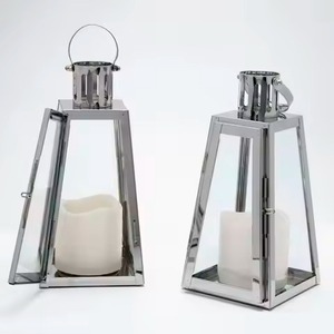 Golden <b>Brass</b> <b>Lantern</b> Candle Holder Set for Home Decoration Indoor Outdoor Use Durable Metal Design - Product Image 4