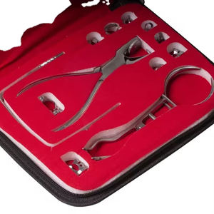 Kit profesional de instrumentos dentales para aplicación de dique de goma: pinzas, perforadores y marcos para diques de goma. - Product Image 2