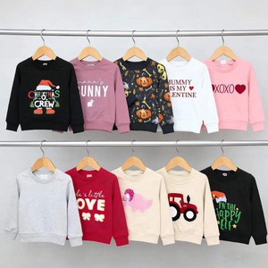 Pulls en coton décontractés d'hiver pour enfants avec capuche et motifs floraux rayés et de dessins animés pour les enfants de 3 à 12 ans - Product Image 2