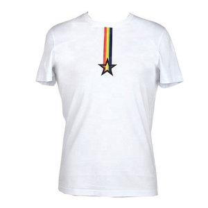 Smart Men's Short Sleeve O-Neck Cotton T-Shirt Regular Fit Casual Letter Print Front <b>Logo</b> Jersey Knitted Breathable White - Product Image 6