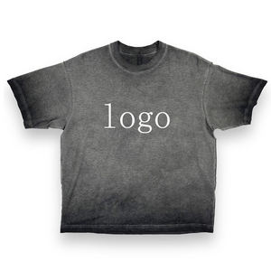 Men's Black Cotton <b>T</b>-<b>Shirt</b> With White Logo Print O-Neck Short Sleeve Casual Jersey Fit Regular Length - Product Image 3