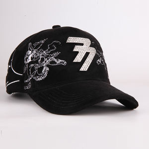 Casquettes de baseball de haute qualité, broderie classique avec strass, logo personnalisé, casquette de camionneur avec doublure en satin - Product Image 2