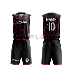 Ensemble d'uniformes de basketball respirants pour équipes extérieures, col rond, sans manches, grandes tailles, avec imprimé style vêtements américains - Product Image 5