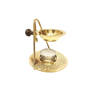 Quemador de incienso de latón artesanal con tapa de malla - Incensario grabado para Bakhoor, resina y incienso al mejor precio - Product Image 4