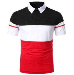 Polo décontracté pour homme, été, couleur contrastée, polyester, manches courtes, polo tendance - Product Image 6