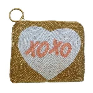 <b>Mini</b> Beaded Coin <b>Pouch</b> Purses for Kids Seed Bead Wallet with Zipper Closure Gift for Her Coin Holder - Product Image 1