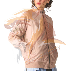 OEM Custom <b>Women's</b> <b>Plus</b> <b>Size</b> Satin <b>Jacket</b> Long Sleeve Zip-Up Closure <b>Women</b> Satin <b>Jackets</b> For Online Sale - Product Image 5