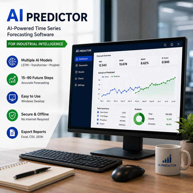 Industrial AI Time Series Forecasting Software | AI Predictor | Windows | OEM