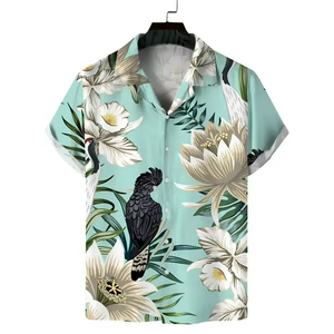 Camisa de Diseño para Hombre, Talla Grande, Estilo Vintage, Playera Hawaiana, Mangas Largas, Estampada, Personalizable, Floral, Ropa para Hombre - Product Image 2