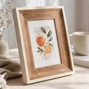 Marco de Fotos de Madera Ecológico Hecho a Mano, Personalizado con Impresión Natural, Modelo H CRAFT HAC-139, Rectangular Vertical Clásico para Mesa - Product Image 3
