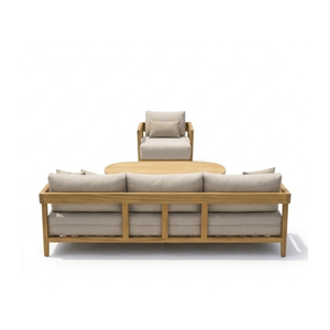 ARTERRA - Juego de Sofás Modernos de Exterior de Primera Calidad, Grupo Seccional de Teca con Cojines y Mesa, 8 Plazas, Muebles de Lujo para Jardín, Sala de Estar y Patio - Product Image 2