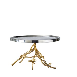 Última llegada 2023 de aluminio nuevo diseñador taza pastel níquel servir soporte de pastel de Metal para vajilla de Hotel soporte de pastel decorativo - Product Image 1