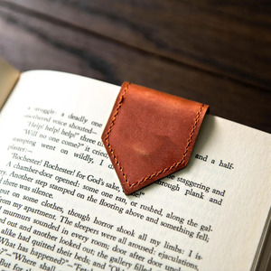 Premium handmade leather maple leaf <b>bookmark</b> crafted from leather durable accessory for books and notebooks for sale in low rate - Product Image 2