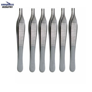 Pinzas para Tejidos Adson Marrones de Acero Inoxidable Alemán, Instrumentos Quirúrgicos ORL - Modelo HI-1840, Certificación CE Clase I, Excelente - Product Image 1