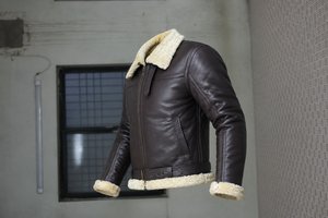 <b>Men's</b> Genuine Leather <b>Jacket</b> with Stand Collar and Front Logo-Waterproof Heated Eco-Friendly Winter Streetwear Leather <b>Jacket</b> - Product Image 4