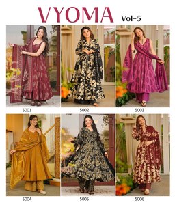 Robe Anarkali rose imprimée pour femme, longueur ras du sol, style traditionnel indien et pakistanais, en coton, décontractée, coupe ample - Product Image 5