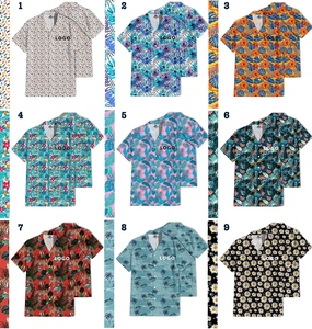 Chemises personnalisées anti-rides 100 % polyester tricotées par sublimation, motif floral vintage, tenue de plage pour homme, vêtements décontractés - Product Image 3