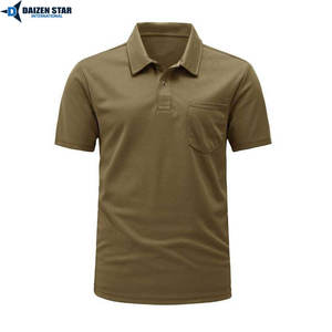 Piqué polyester/coton uni anti-plis pour chemise à manches courtes décontractée, logo personnalisé, vente en gros, qualité supérieure pour hommes, marque privée - Product Image 4
