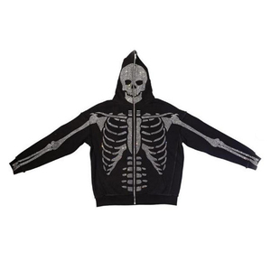 Sudaderas con Cremallera Personalizadas 100% Algodón para Hombre y Mujer, Sudadera con Pedrería OEM, Sudaderas con Diamantes de Imitación para Hombre y Mujer - Product Image 5