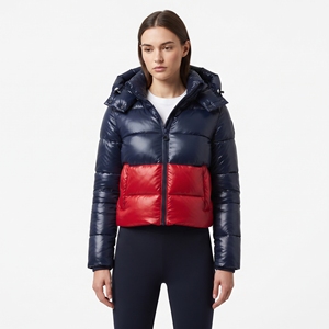 Women's Quilted <b>Puffer</b> <b>Crop</b> <b>Jacket</b> With Hood Winter Outerwear <b>Puffer</b> Coat Ladies Lightweight Padded Winter Outdoor <b>Jackets</b> - Product Image 1