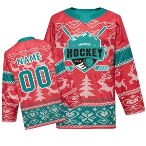 Jersey de Hockey sobre Hielo Personalizado Unisex para Adultos, Impresión Sublimada, Absorbente de Humedad, Transpirable, 100% Poliéster, Manga Corta, Otros, Regular - Product Image 3