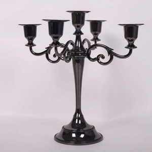 European Metal Candle Holder 5 Arm Metal Candle Holder Candelabra Retro Candlestick Holder - Product Image 2