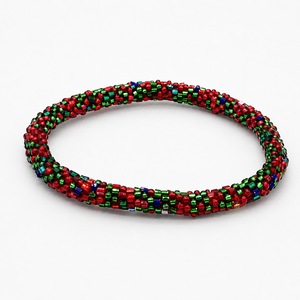 Bracelet enroulable unisexe en perles de verre crochetées à la main du Népal, multicolore, tendance, bijoux de mode en gros - Product Image 1