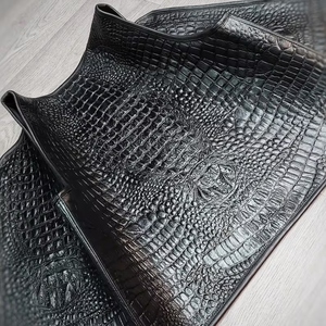 Chaleco de Motocicleta Personalizado de Cuero Genuino con Grabado de Cocodrilo para Hombre, Negro, con Cierre Frontal, Estilo Biker, de Lujo - Product Image 4