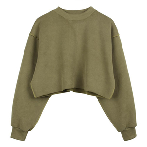 เสื้อยืดคุณภาพสูงแบบกำหนดเองสำหรับผู้หญิง แขนยาว ครอปท็อป ฮู้ดดี้ - Product Image 1