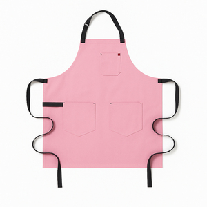 Hot Selling Wholesale Leather Canvas Barber <b>Apron</b> Crossback Salon <b>Apron</b> with Pockets - Product Image 5