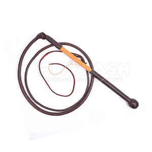 Fouet en cuir de vachette de qualité supérieure, fait main, durable, en cuir véritable, avec poignée robuste et design flexible, idéal pour l'entraînement et l'utilisation en extérieur - Product Image 6